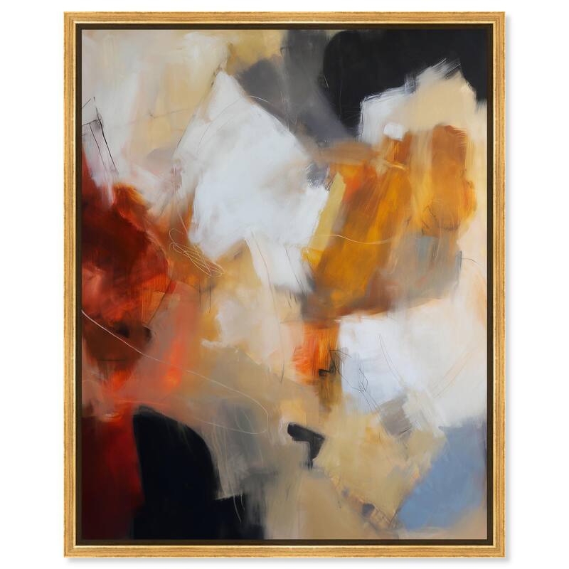 Earth and Fire I Canvas by Art Remedy - Gold - 30" x 36"