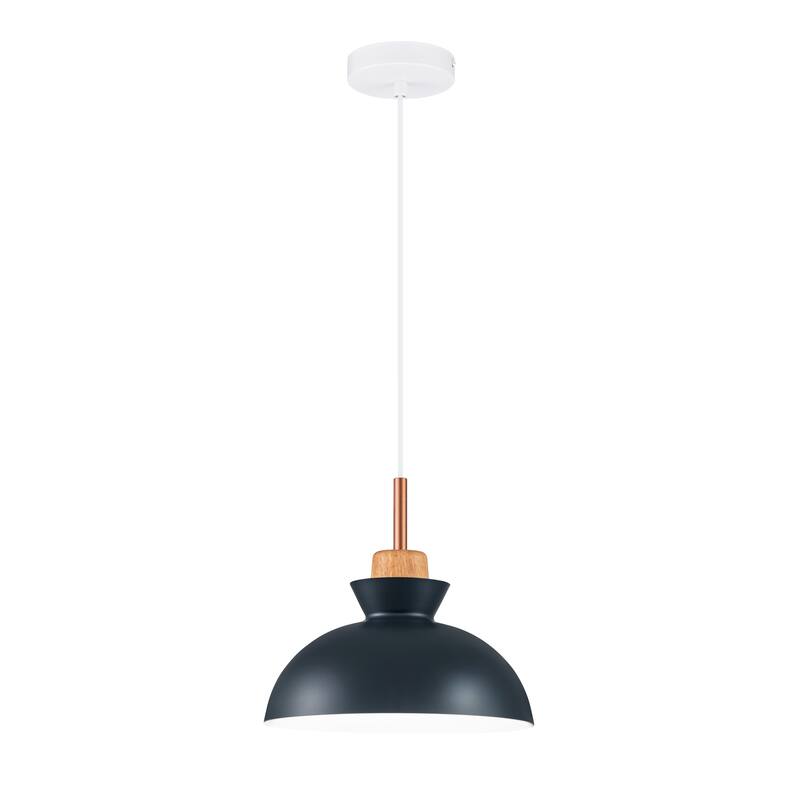 1-Light 11 in. Modern Bowl Dome Pendant Kitchen Island Lighting