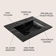 preview thumbnail 99 of 120, JONATHAN Y Aubert 3-Hole Rectangular Ceramic Single Sink Basin Vanity Top