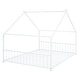 preview thumbnail 5 of 5, Full Size Metal House Bed, White