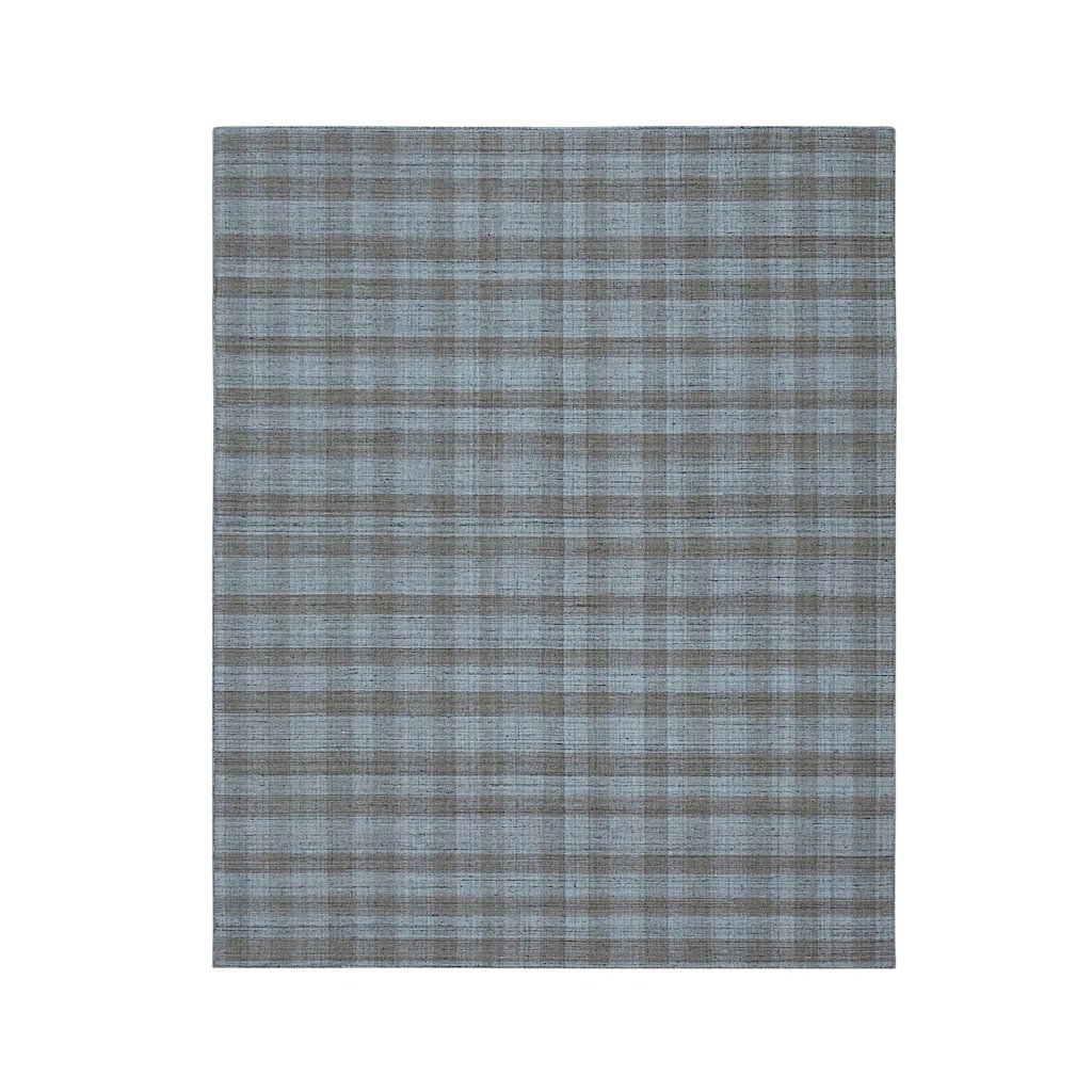 Hand-Tufted Wool Modern Tufted Loop Rug, 5' x 8', Medium Blue Area Rug, Soft Texture for Bedrooms or Living Rooms - L