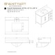 preview thumbnail 122 of 128, Vanity Art 42" Single Sink Bathroom Vanity Cabinet with Engineered Marble Countertop