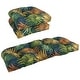 preview thumbnail 23 of 21, Rounded Back Tufted Indoor/Outdoor Settee Cushion Set (Set of 3) - 19 x 19 Laperta Monsoon