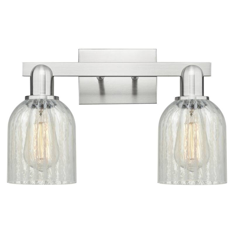 Innovations Lighting 716-2W-11-16 Caledonia Vanity Caledonia 2 Light - Brushed Satin Nickel / Mouchette