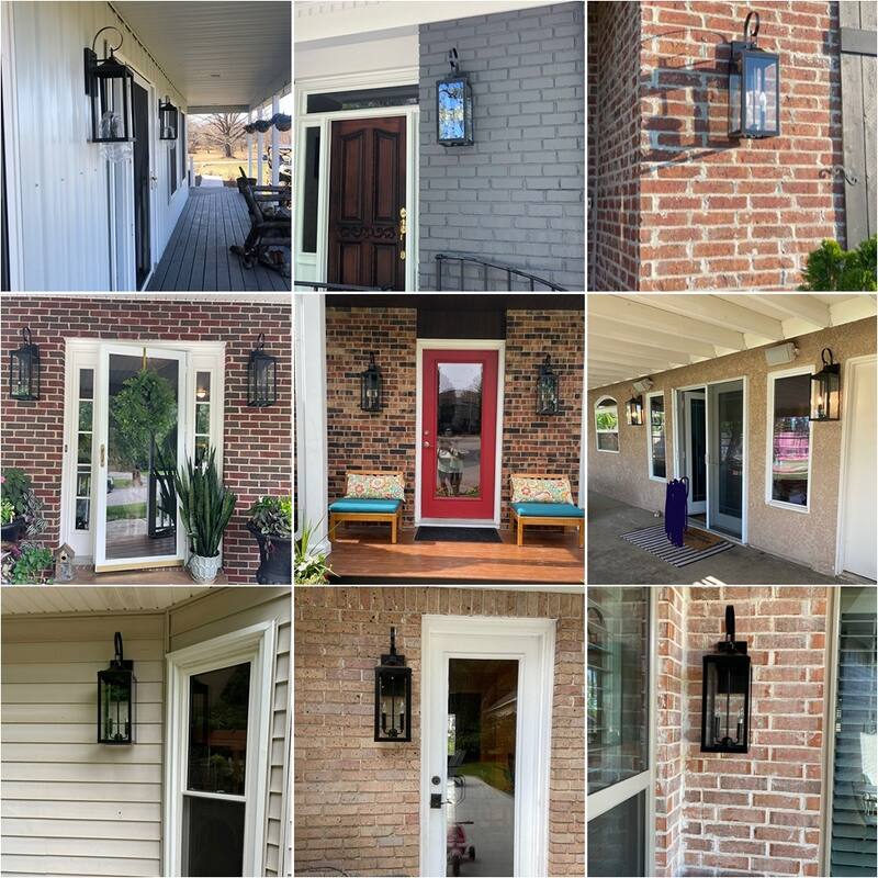 25.7"H 2-Light Large Outdoor Bronze Exterior Wall Lantern Sconce Light