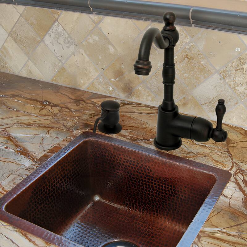 Built in Copper Soap Dispenser Refill from Top with 17 OZ Bottle - 3 Years Warranty
