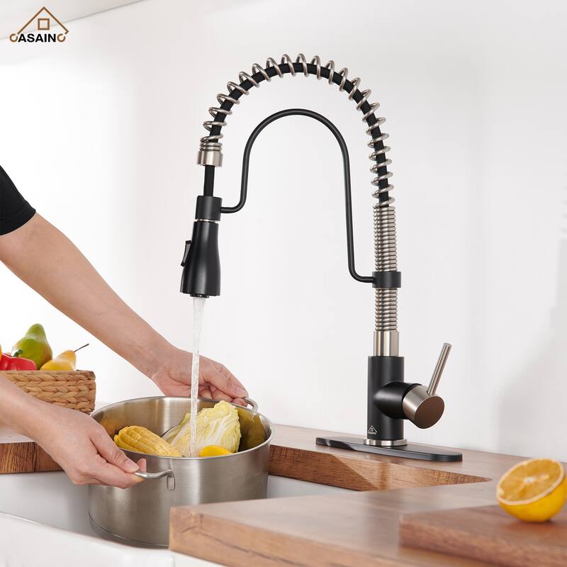 Single Handle Pull Down Sprayer Kitchen Faucet