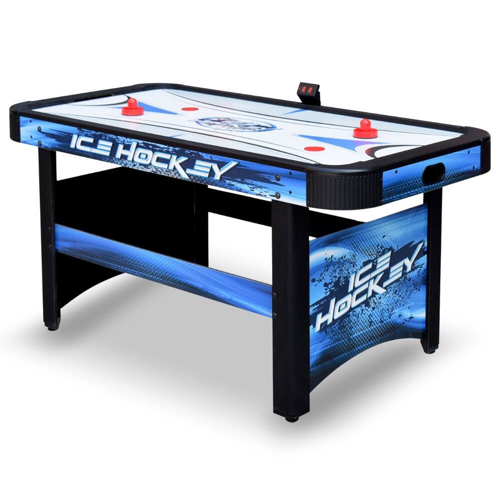 Hathaway Face-Off 5-Ft Air Hockey Game Table for Family Game Rooms with Electronic Scoring