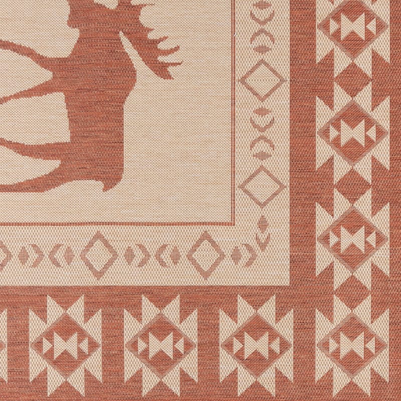 Gertmenian Paseo Yoder Rustic Tribal Moose Indoor/ Outdoor Area Rug
