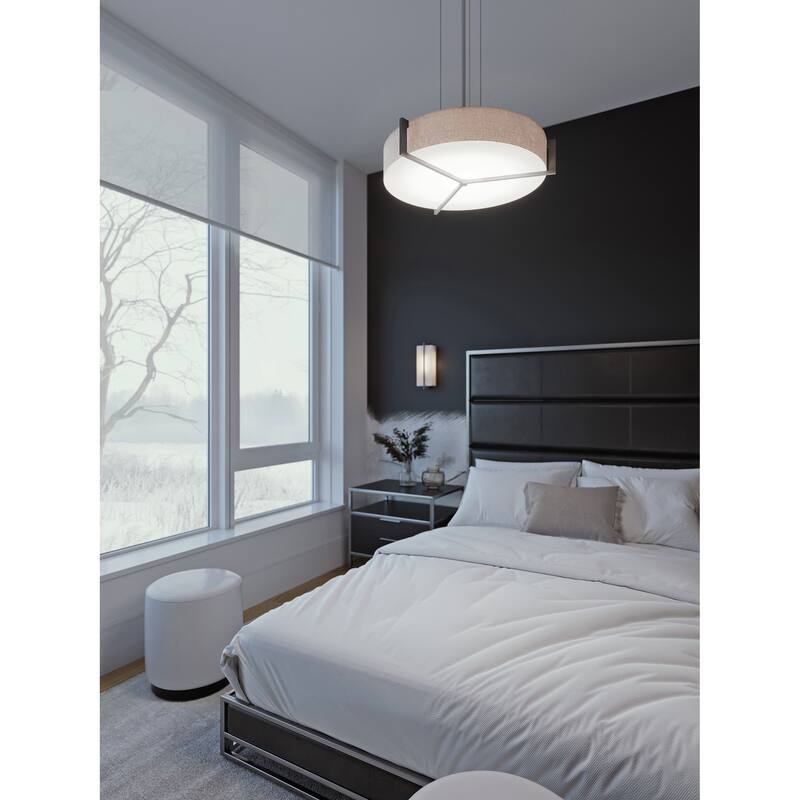 AFX Apex 33'' LED Pendant - Jute/Weathered Grey