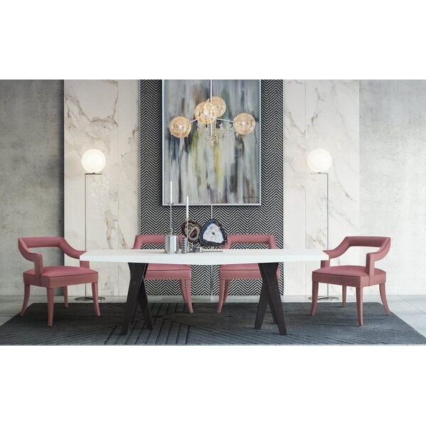 overstock pink velvet chair