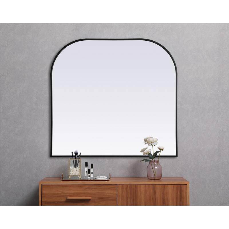 Indigo Home Metal Frame Arch Mirror 40x38 Inch