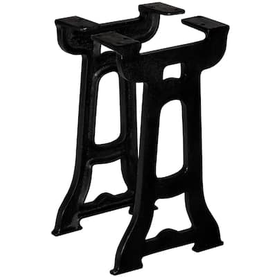 vidaXL Bench Legs 2 pcs Y-Frame Cast Iron - 9.8" x 16.1"