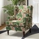 preview thumbnail 23 of 34, Epimethis Traditional Fabric Accent Armchair with Turned Legs by HULALA HOME