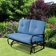 preview thumbnail 3 of 10, Costway Glider Outdoor Patio Rocking Bench Loveseat Cushioned Seat