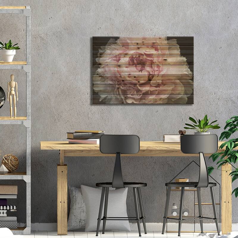 Pink Peony Passion I Print On Wood by Irena Orlov - Multi-Color