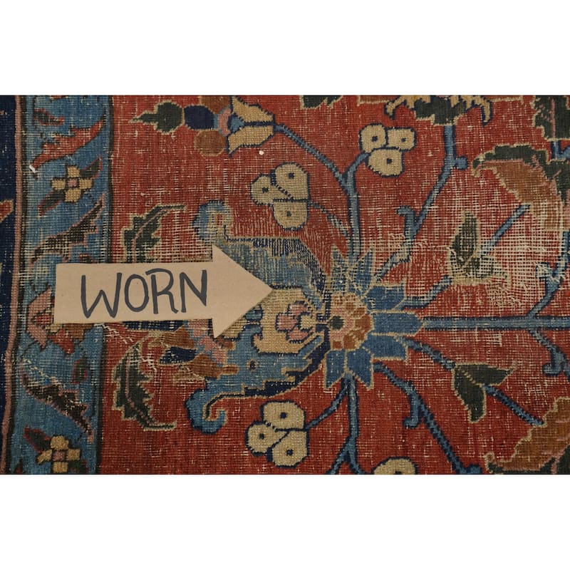 Hand Knotted Oriental 100% Wool Carpet Traditional All-Over Oranges & Rust Sarouk Area Rug - 16' 2'' X 10' 11''