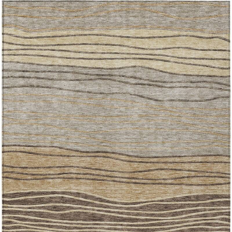 HomeRoots Striped Transitional Rectangle Outdoor Rug