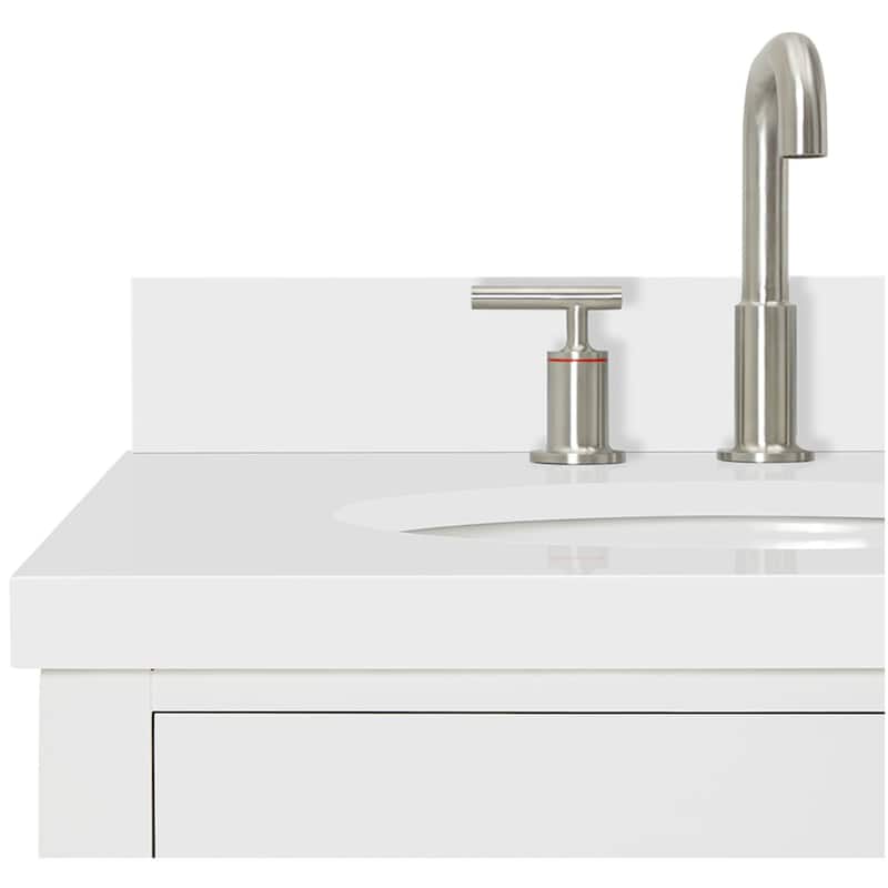 Ariel H037SLWQOVO Bristol 36" Thick Quartz Vanity Top