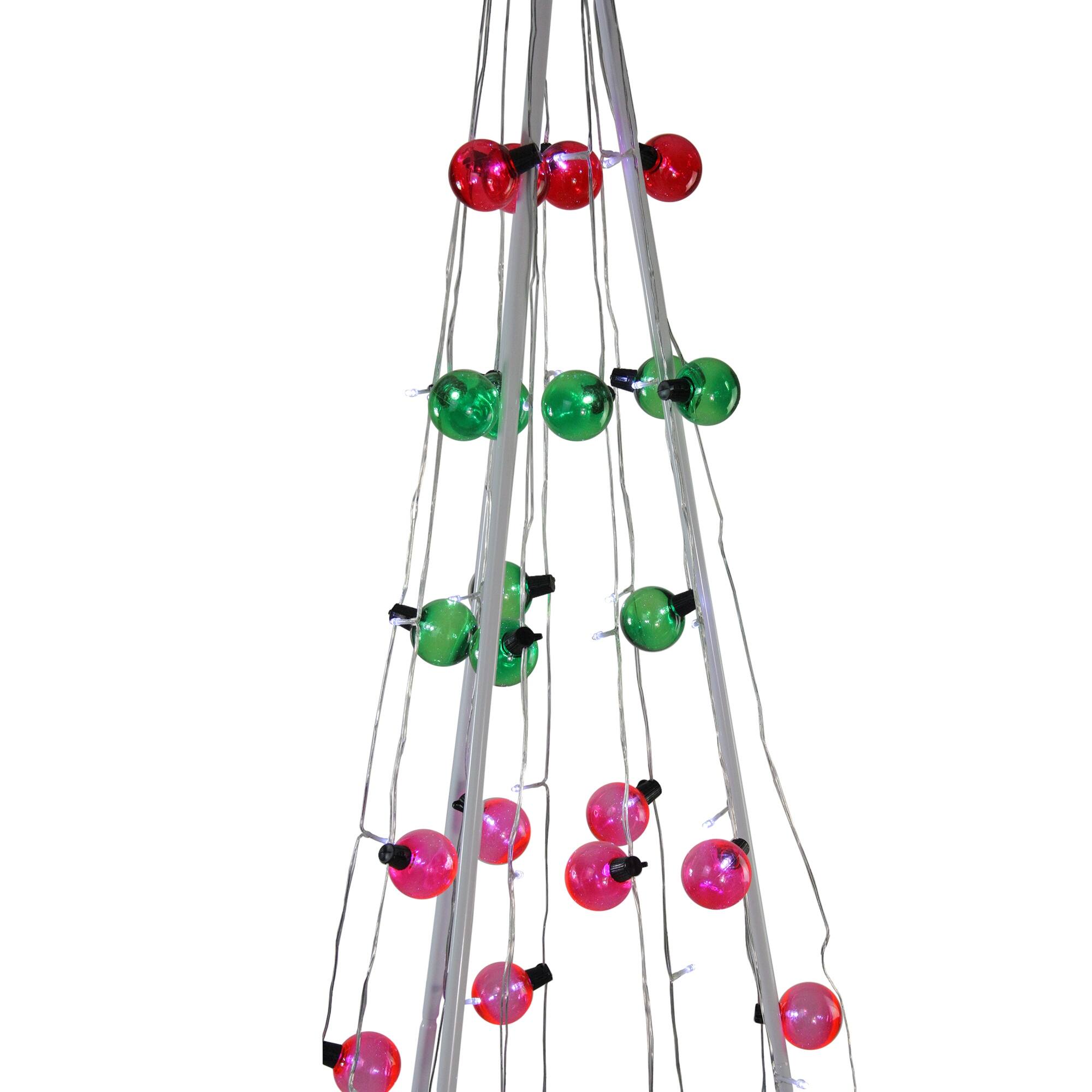 6' MultiColored Lighted Show Cone Christmas Tree Outdoor Decoration