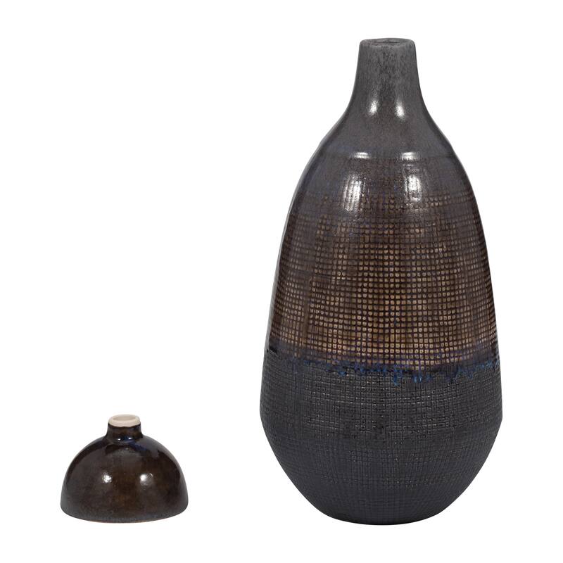 Sagebrook Home Neader Ceramic Vase - Stoneware, Novelty, Textured Gradient