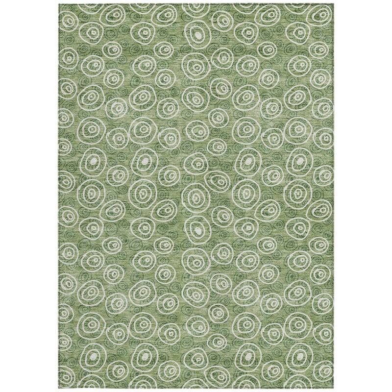 HomeRoots Geometric Transitional Rectangle Outdoor Rug