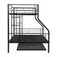 preview thumbnail 8 of 10, Metal Twin Over Full Bunk Bed Kids Bed with Trundle and Under-bed Storage