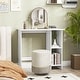 preview thumbnail 8 of 8, Costway Small Computer Desk with Storage Modern Writing Desk with