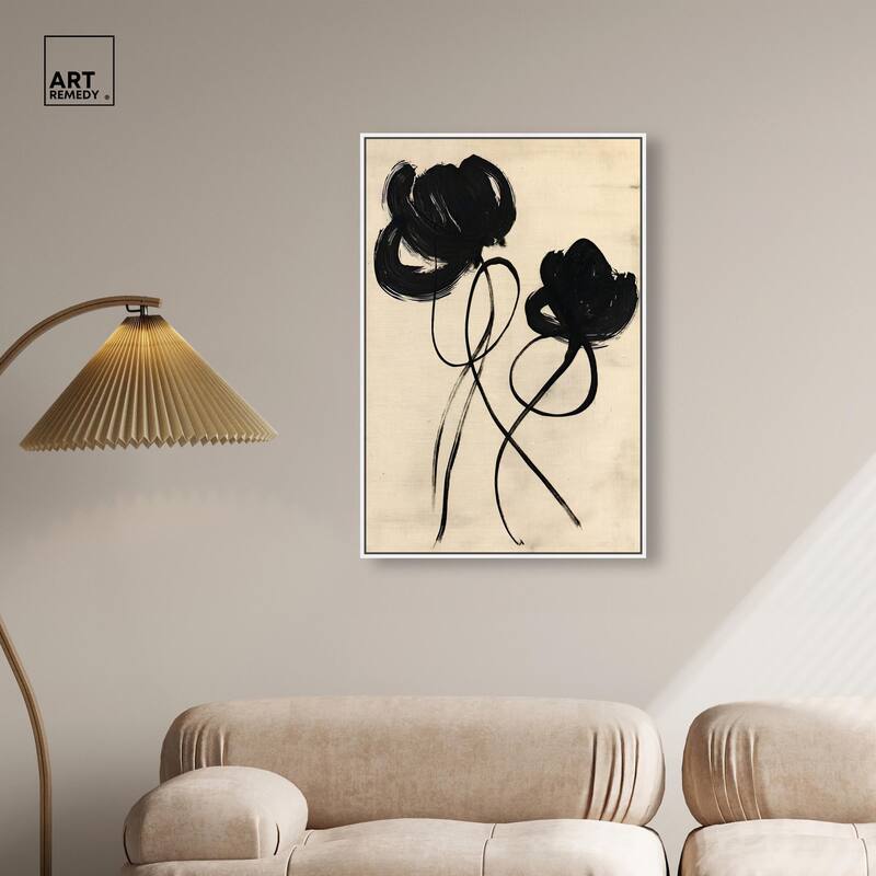 Florals in the Minimal II Canvas by Art Remedy