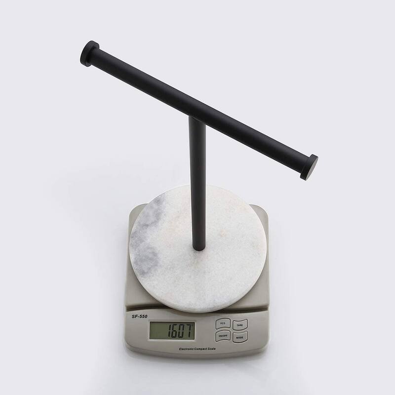 Countertop T-Shape Towel Rack Holer with Heavy Weight Marble Base