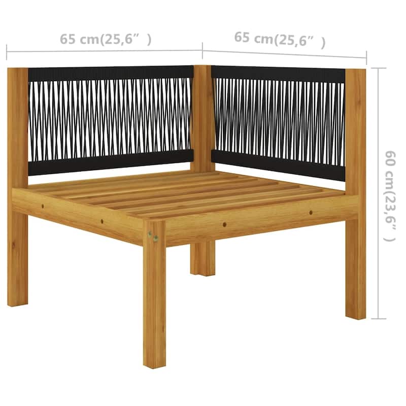 vidaXL Patio Lounge Set Outdoor Sectional Sofa with Cushions Solid Acacia Wood