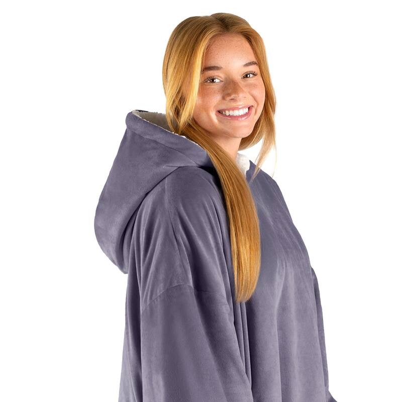 Bare Homey B-Cozy Oversized Sherpa Wearable Blanket