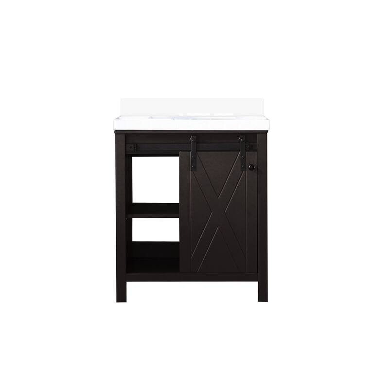 Marsyas Bath Vanity and White Quartz Countertop