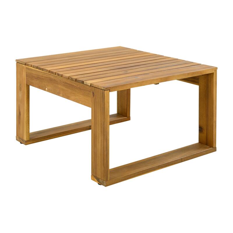 Christopher Knight Home - Ethan Outdoor 3-Piece Acacia Wood Sectional Sofa Set with Cushions