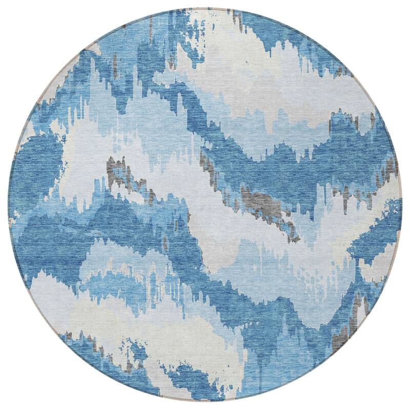 HomeRoots Abstract Transitional Rectangle Outdoor Rug