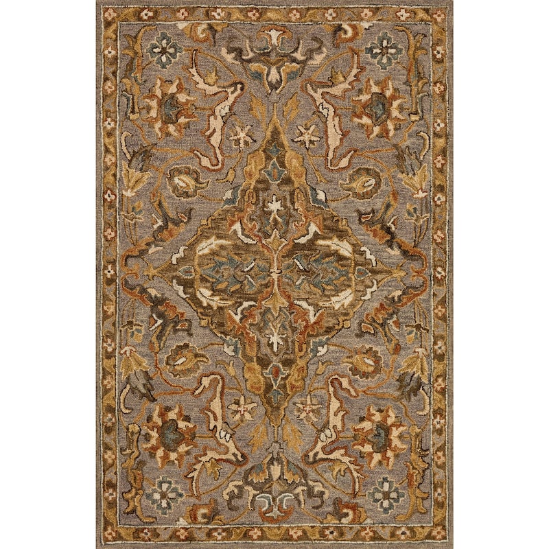 Alexander Home Madaline Medallion Star Hand-Hooked 100% Wool Rug
