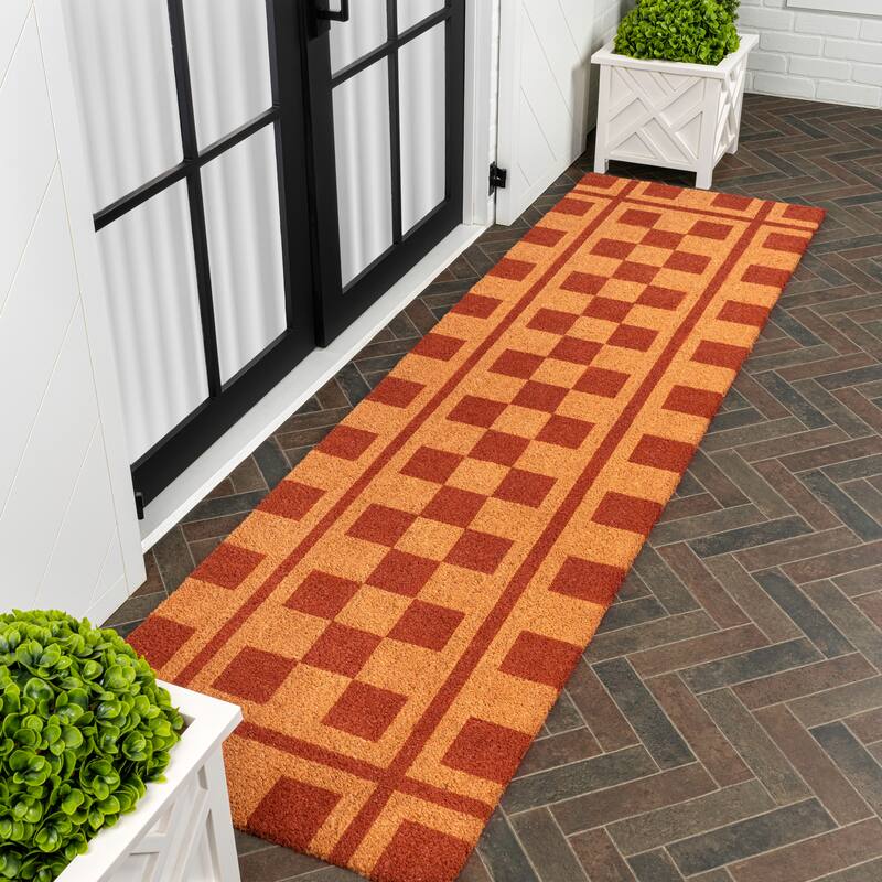 JONATHAN Y Classic Natural Coir Indoor/Outdoor Mat
