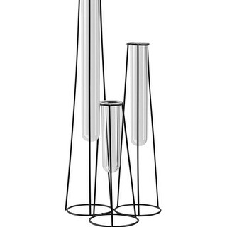 Shop Urban Trends Metal Bud Vase Holder With Hanging Glass Tube