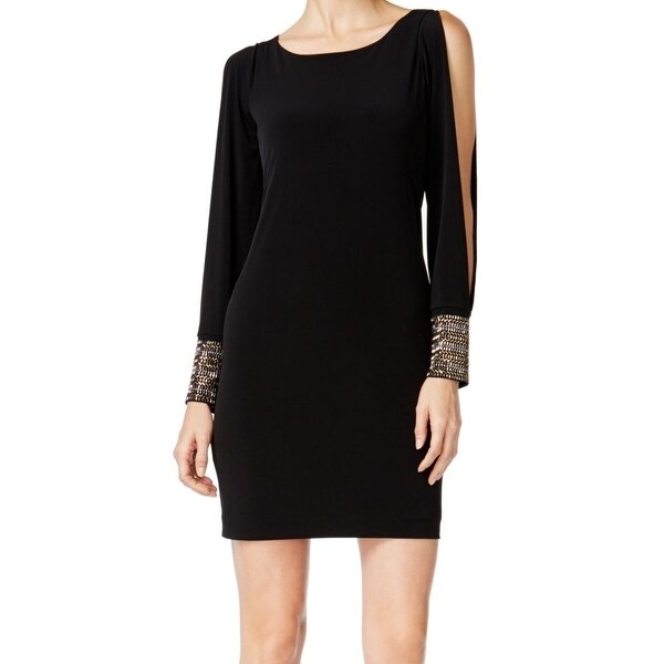 Warehouse embellished cuff dress clearance
