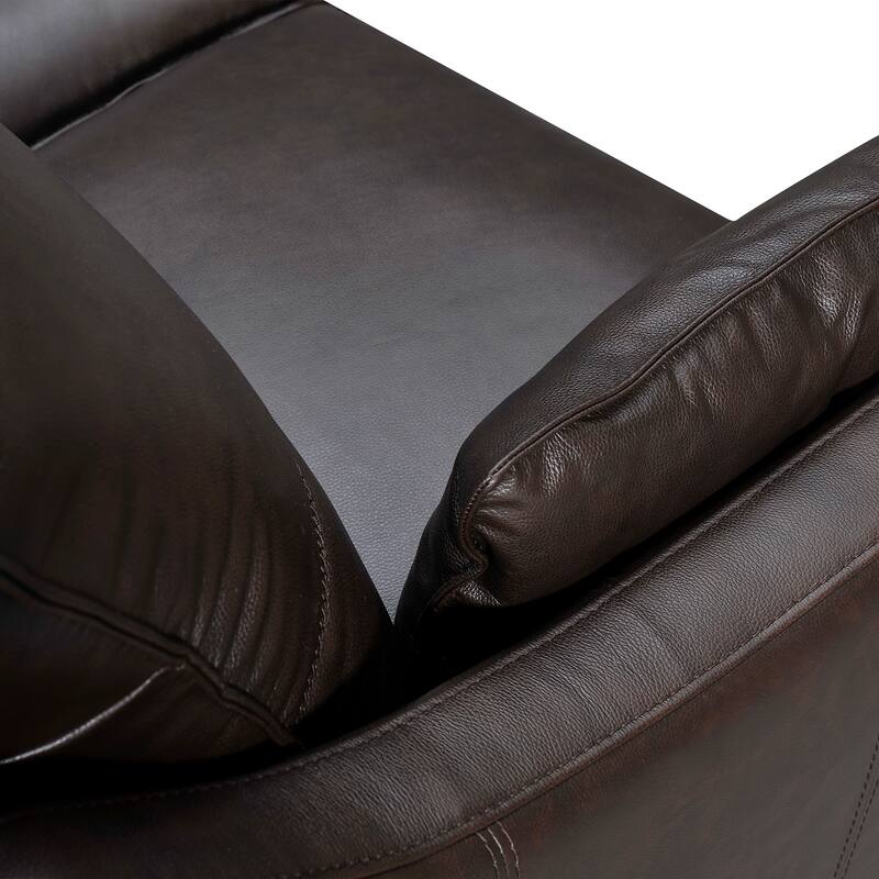 Pompeii 87" Dove Gray or Dark Brown Leather Sofa by Armen Living