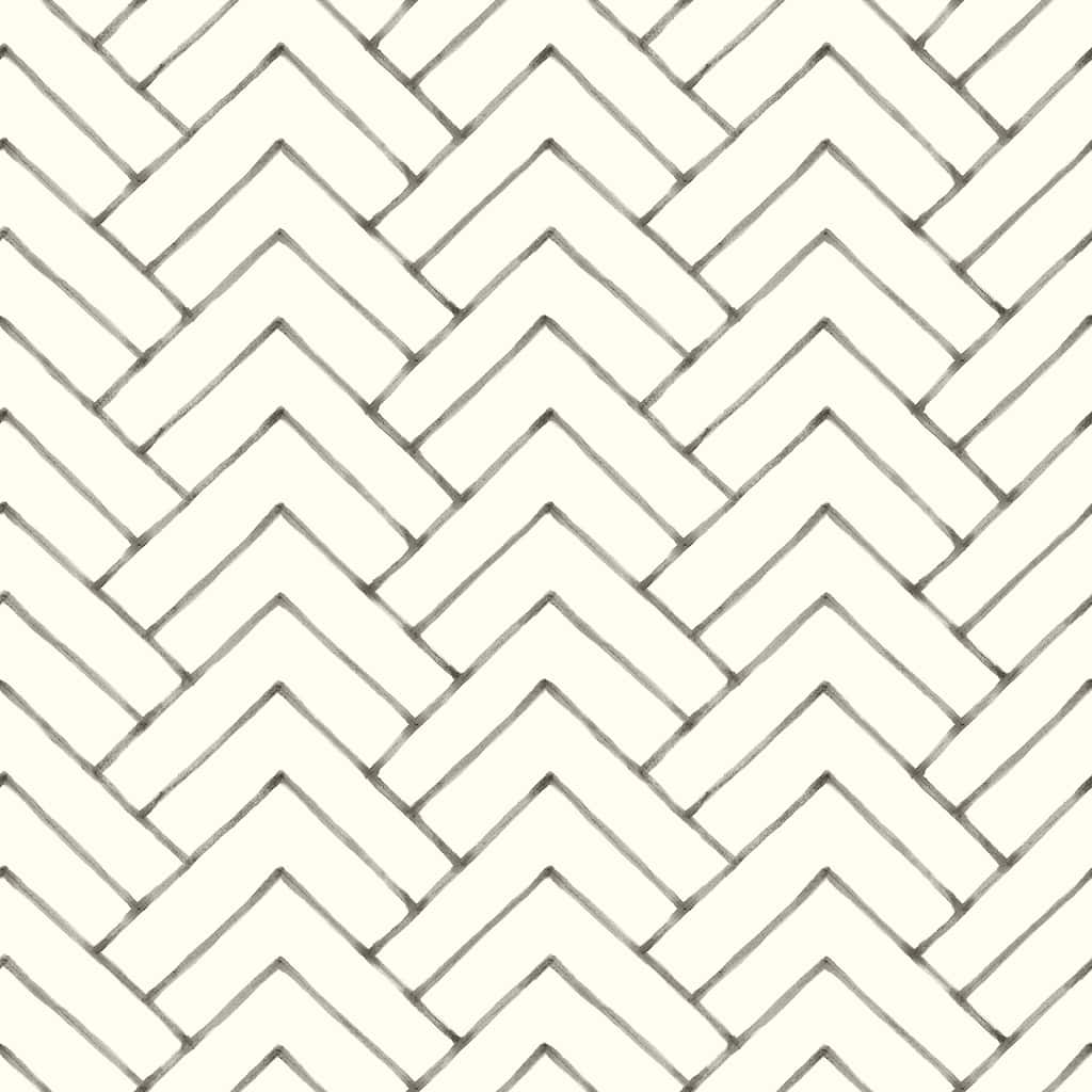 Chesapeake Oswin Black Tiered Herringbone Wallpaper