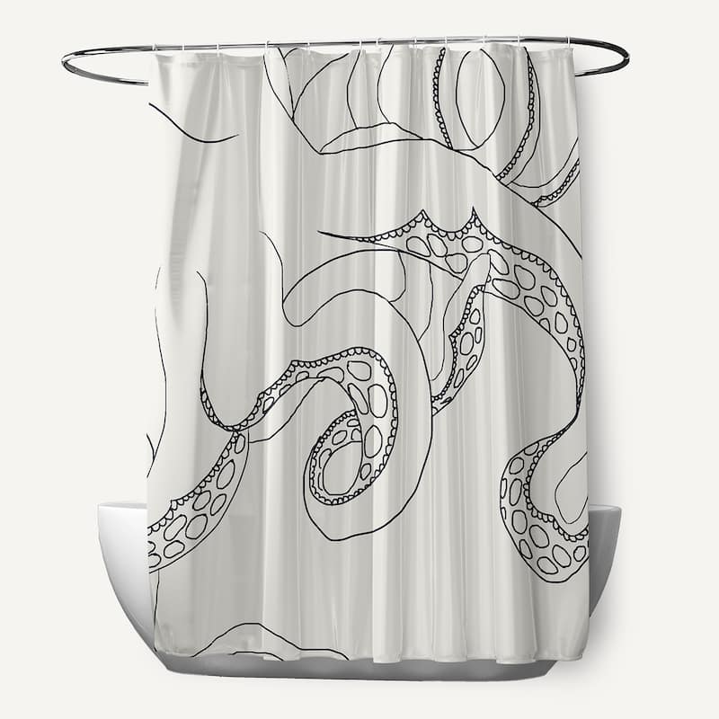 Gus Shower Curtain - White