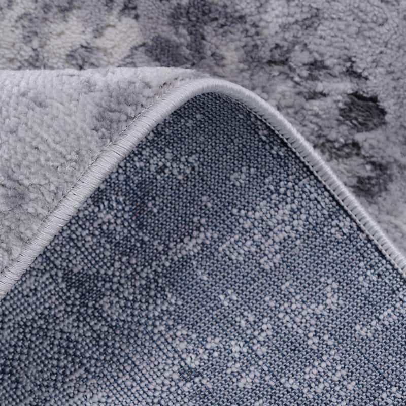 Besma Luxury Modern Area Rug With Abstract Patterns (Light Grey)