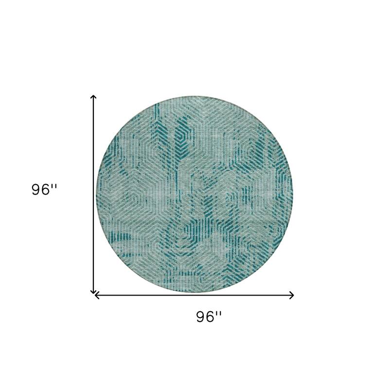 HomeRoots Geometric Transitional Rectangle Outdoor Rug