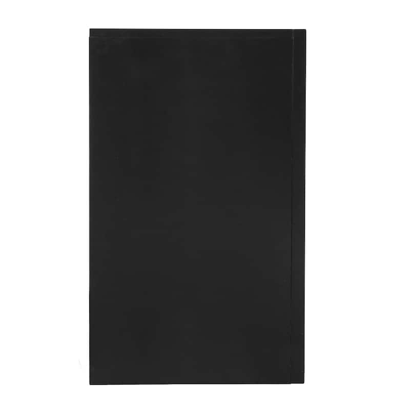 Black Nightstand 28x23x17 Contemporary Bedside Table with Three Drawers, Sleek Storage Solution for Modern Bedroom Decor
