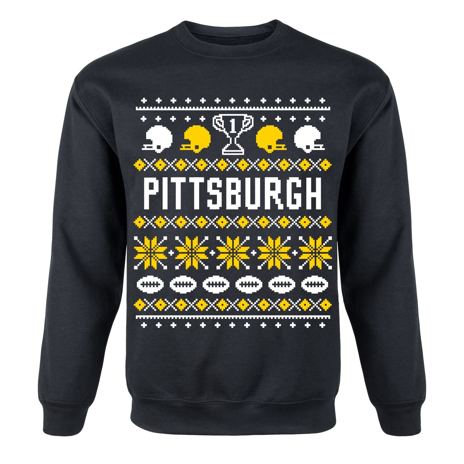 Shop Pittsburgh Ugly Mens Crew Fleece Pullover Sweatshirt Free
