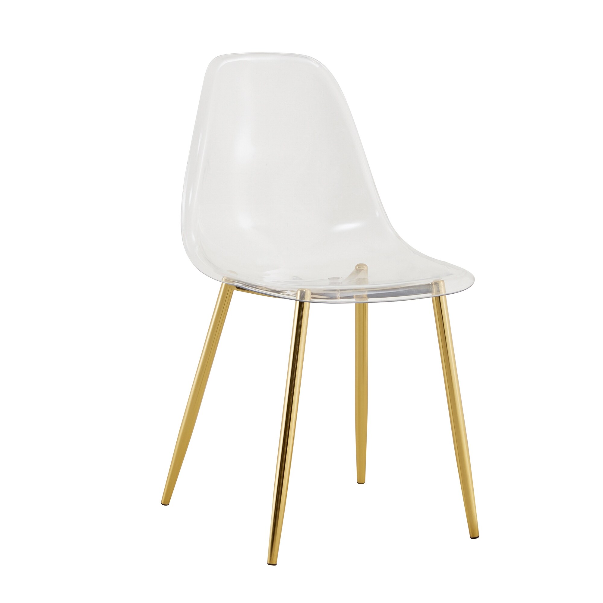 Stylish Ergonomic Dining Chair, Metal Legs - Overstock