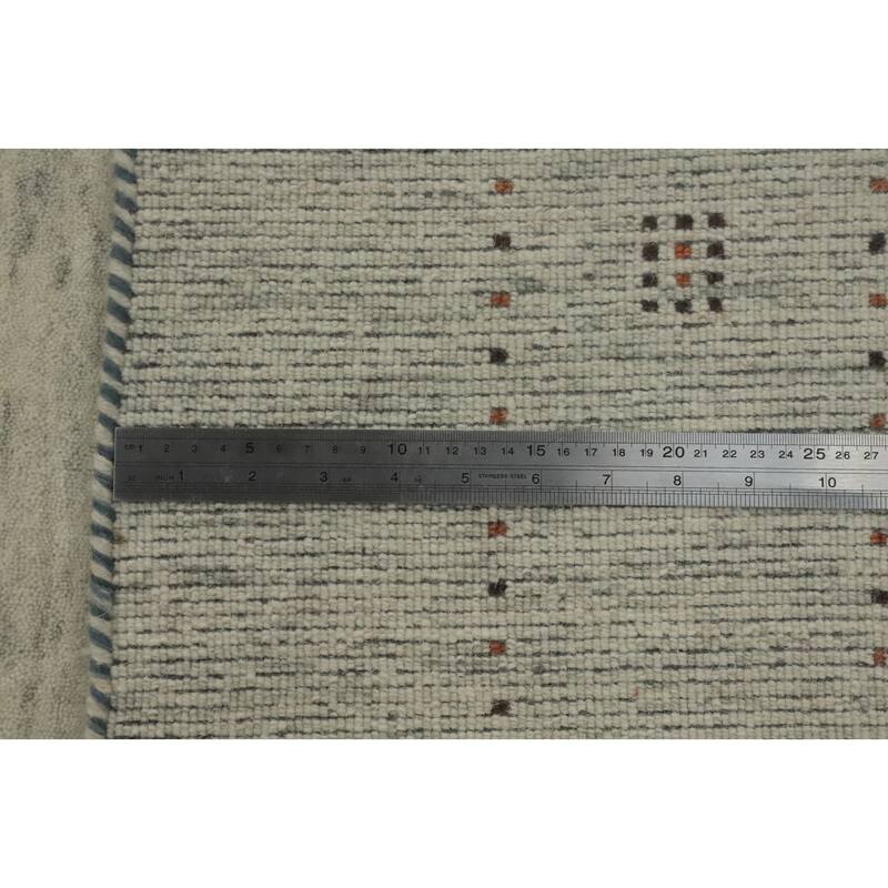 Hand Knotted Oriental 100% Wool Carpet Tribal Animal Pictorial Beige & Ivories Gabbeh Area Rug - 7' 9'' X 5' 0''