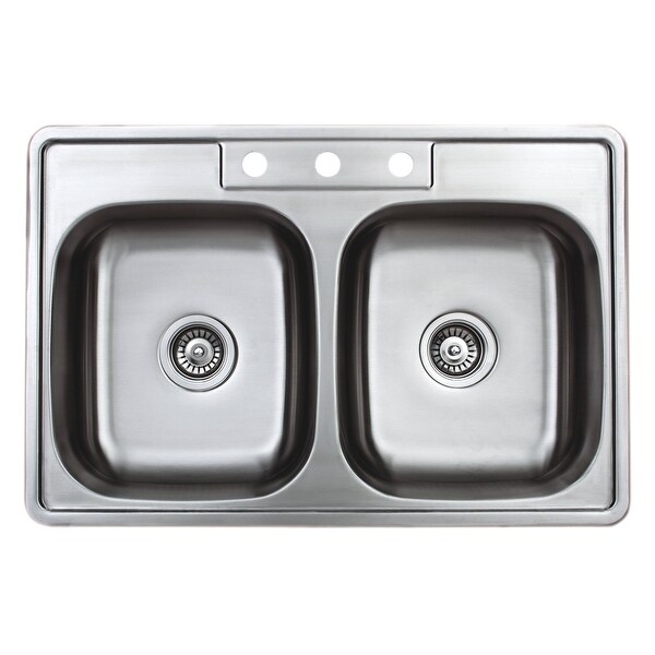 Wells Sinkware 20 Gauge ADA Topmount Double Bowl Stainless Steel ...
