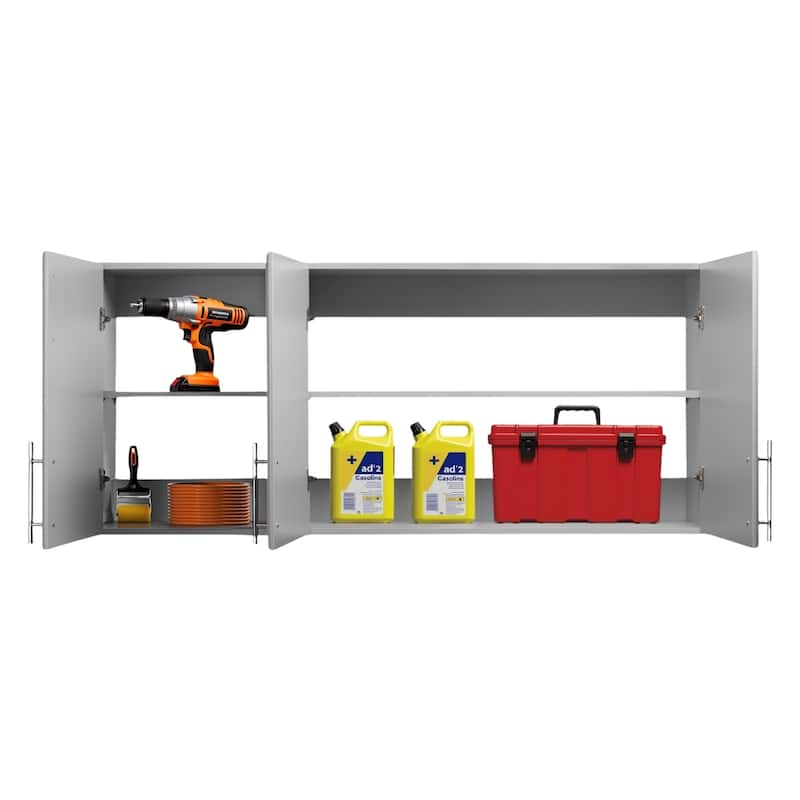Prepac Elite 54 inch Wall Cabinet - 54 Inch - Light Gray